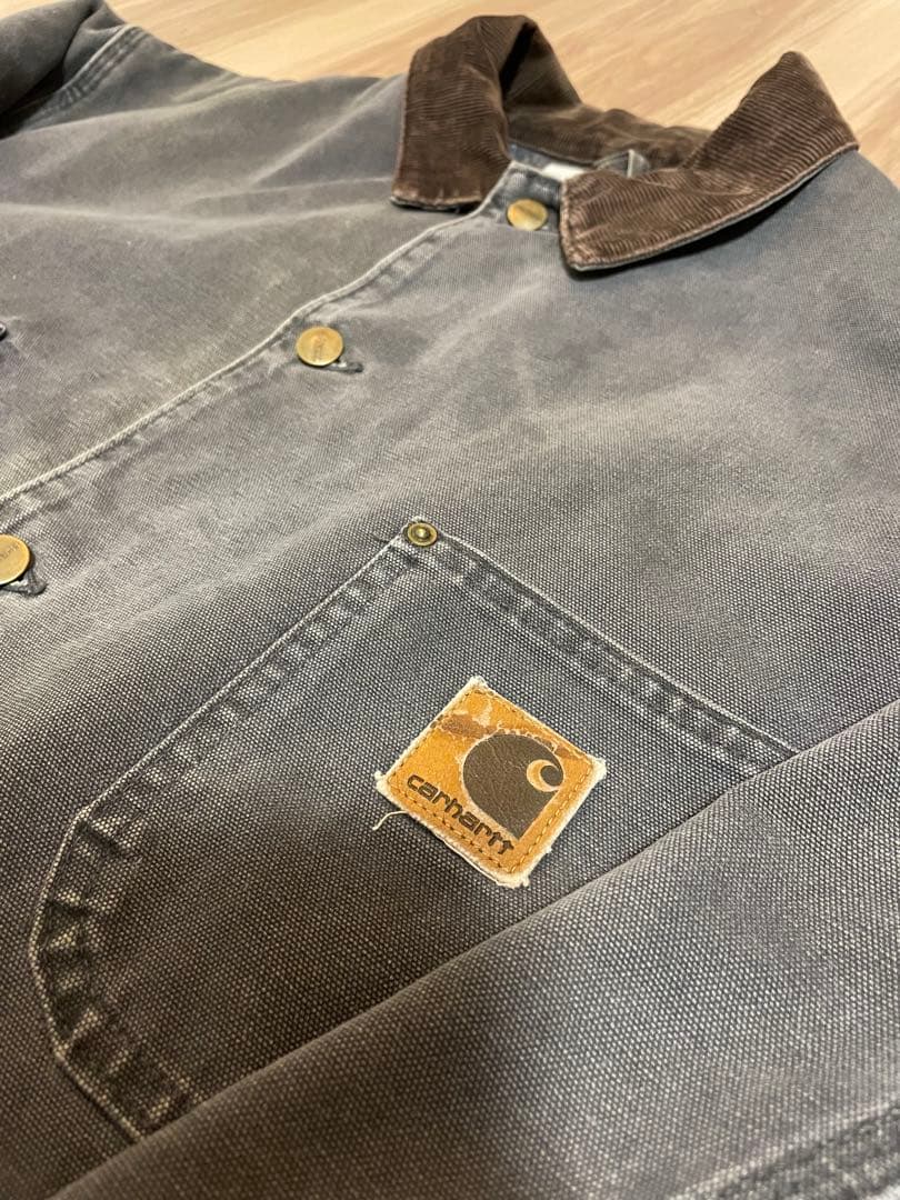 【希少カラー】Carhartt ミシガンチョアコート グレー フェード◎ 雰囲気
