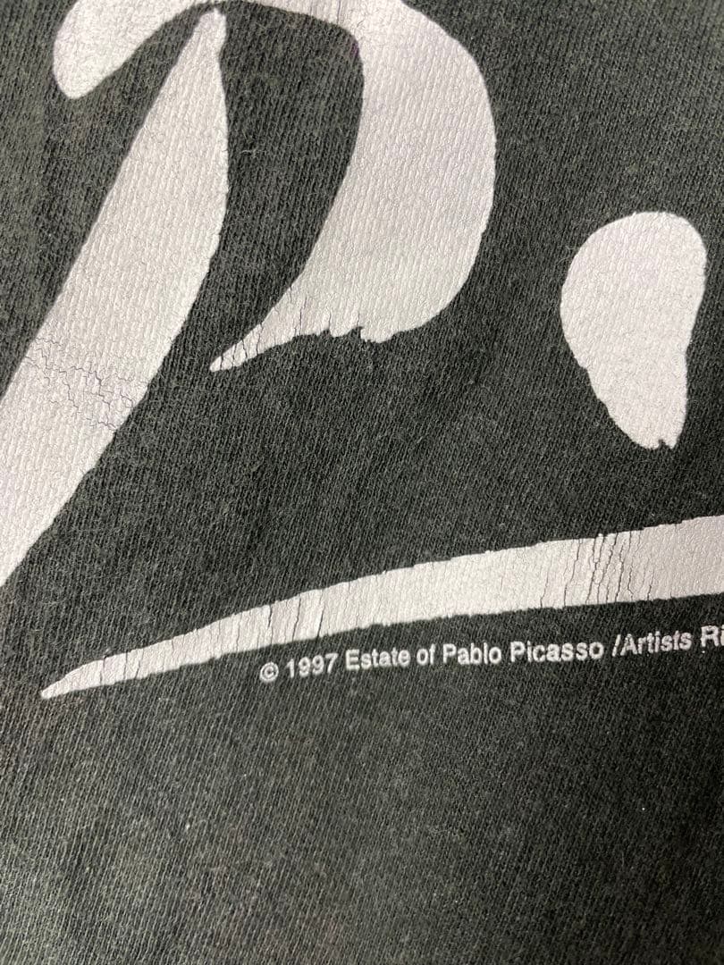 90s ヴィンテージ USA製　パブロピカソ　アートTシャツ　シングルステッチ