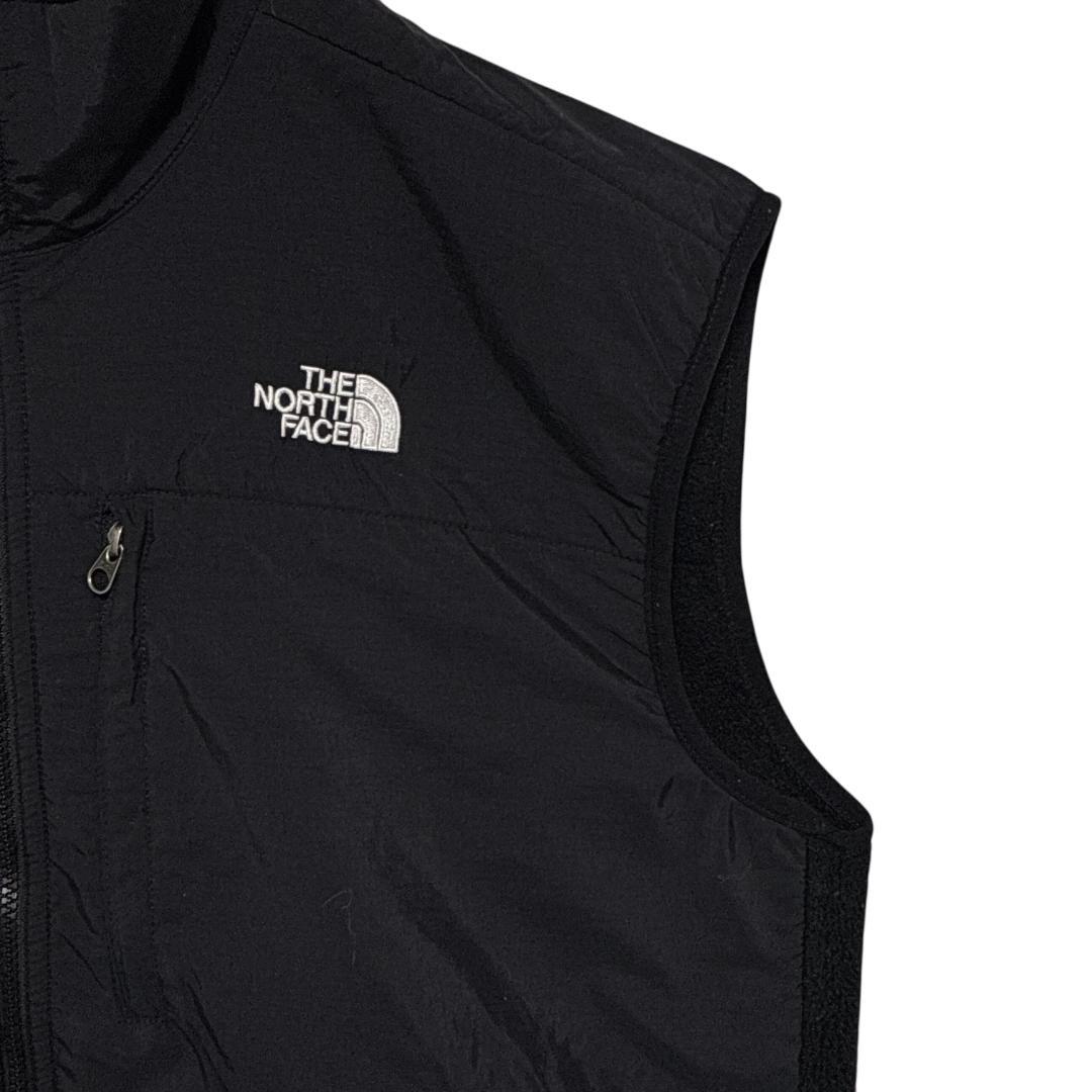 THE NORTH FACE デナリ フリースベスト 刺繍ロゴ 黒 XL相当