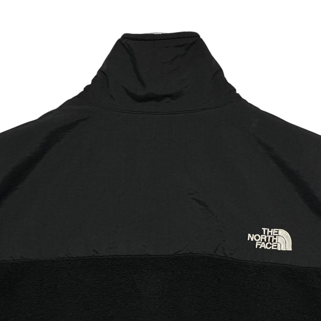 THE NORTH FACE デナリ フリースベスト 刺繍ロゴ 黒 XL相当