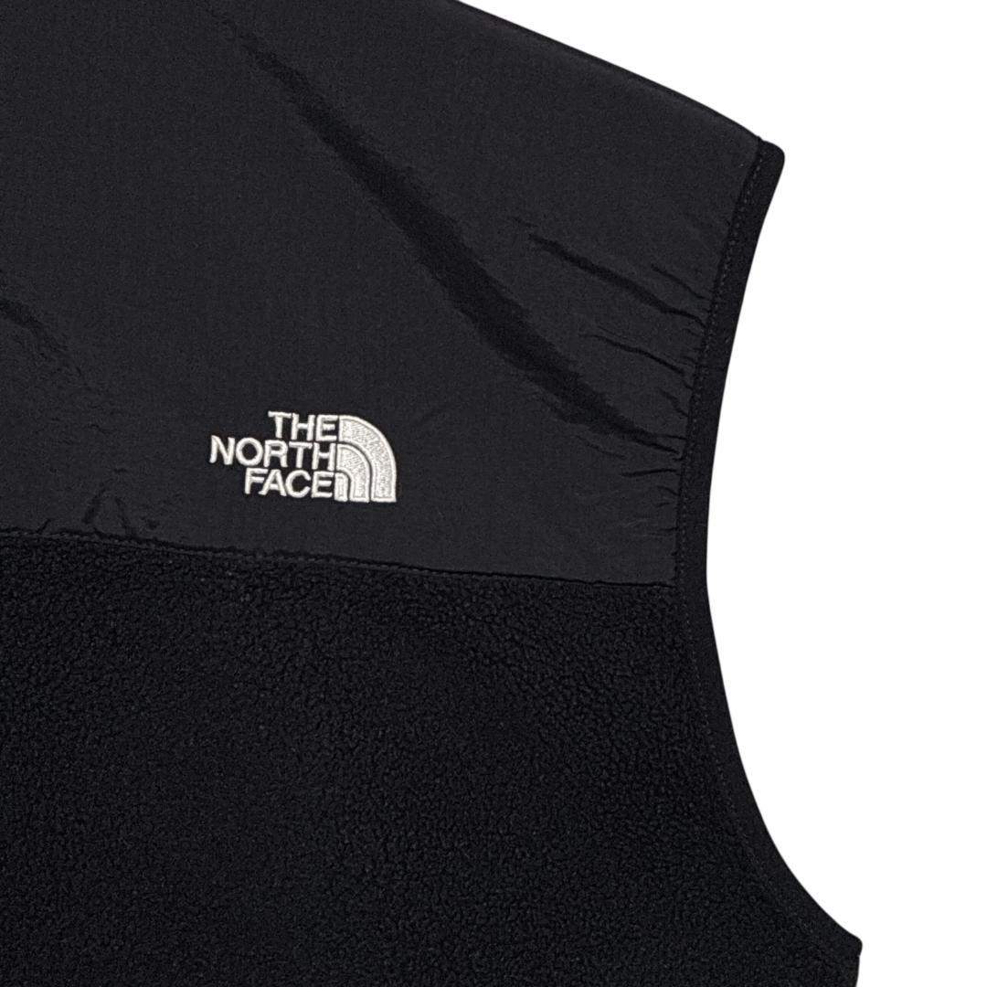 THE NORTH FACE デナリ フリースベスト 刺繍ロゴ 黒 XL相当