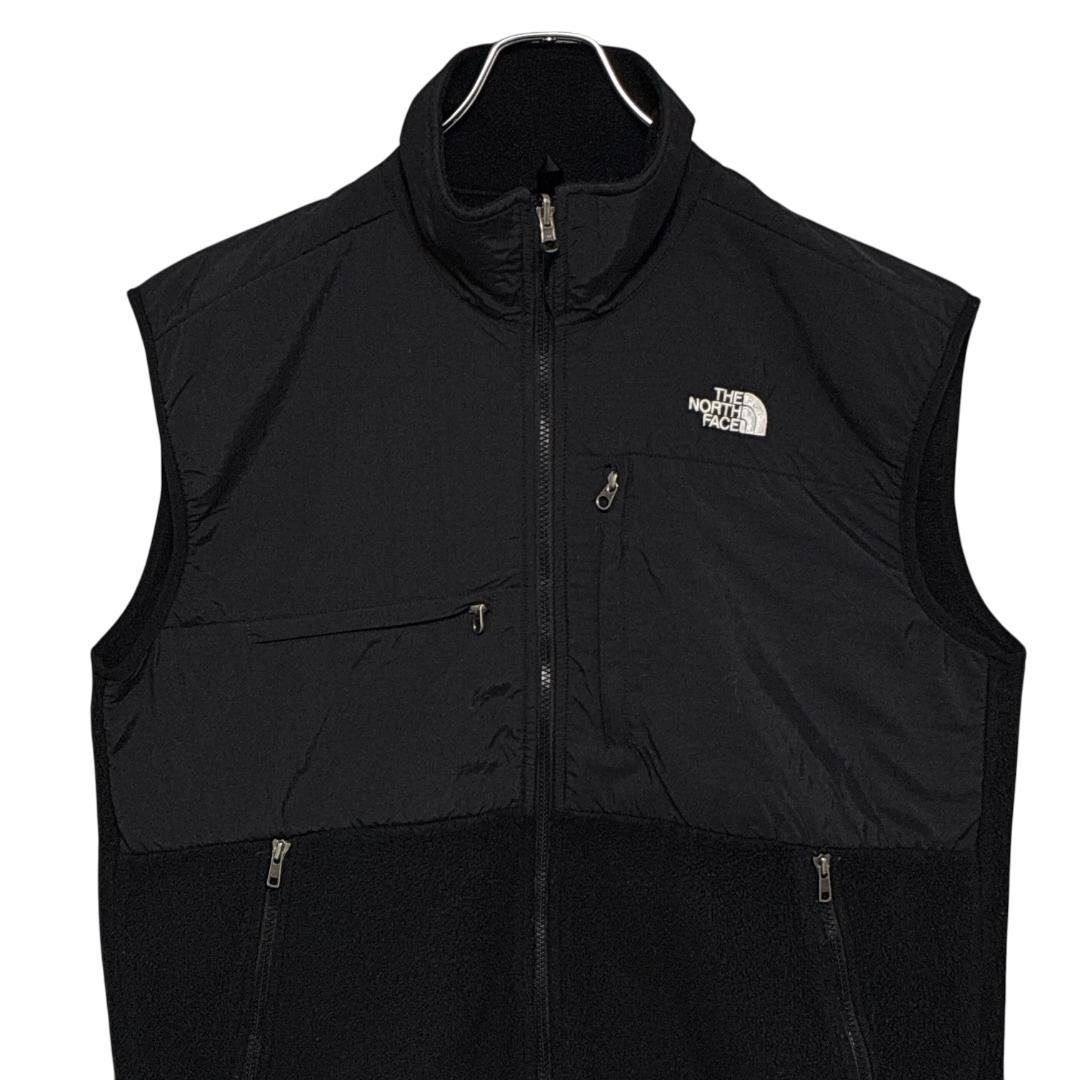 THE NORTH FACE デナリ フリースベスト 刺繍ロゴ 黒 XL相当