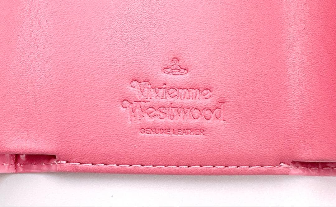 【新品✨超希少】Vivienne Westwood ミニ財布 /型押し/ピンク