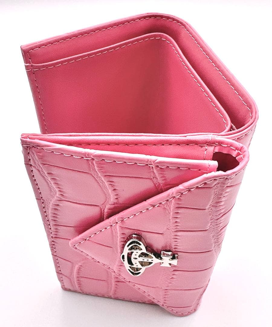 【新品✨超希少】Vivienne Westwood ミニ財布 /型押し/ピンク