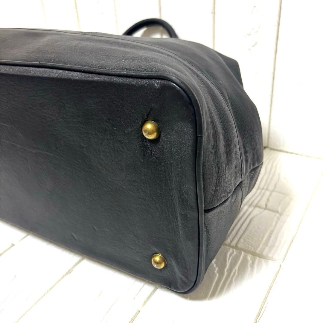 大容量 希少 PORTER セルビーノ ボストンバッグ ドクターバッグ 本革 黒
