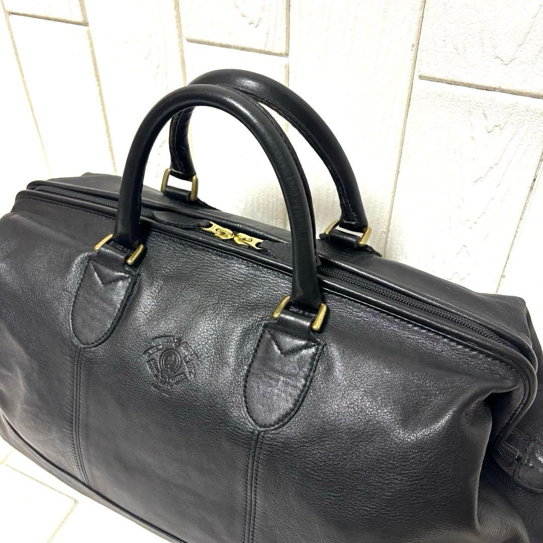 大容量 希少 PORTER セルビーノ ボストンバッグ ドクターバッグ 本革 黒