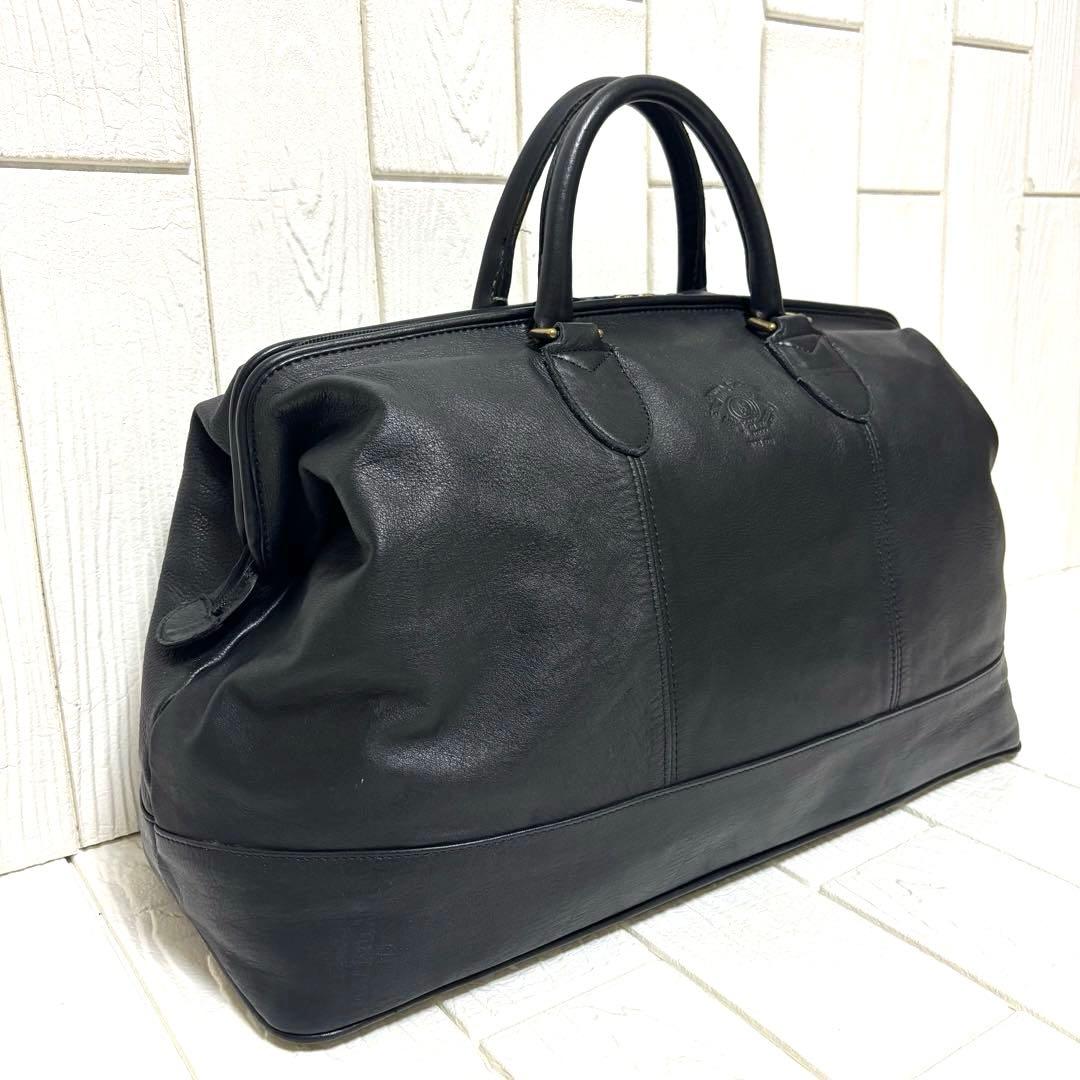 大容量 希少 PORTER セルビーノ ボストンバッグ ドクターバッグ 本革 黒