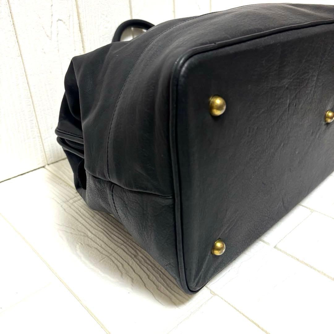 大容量 希少 PORTER セルビーノ ボストンバッグ ドクターバッグ 本革 黒