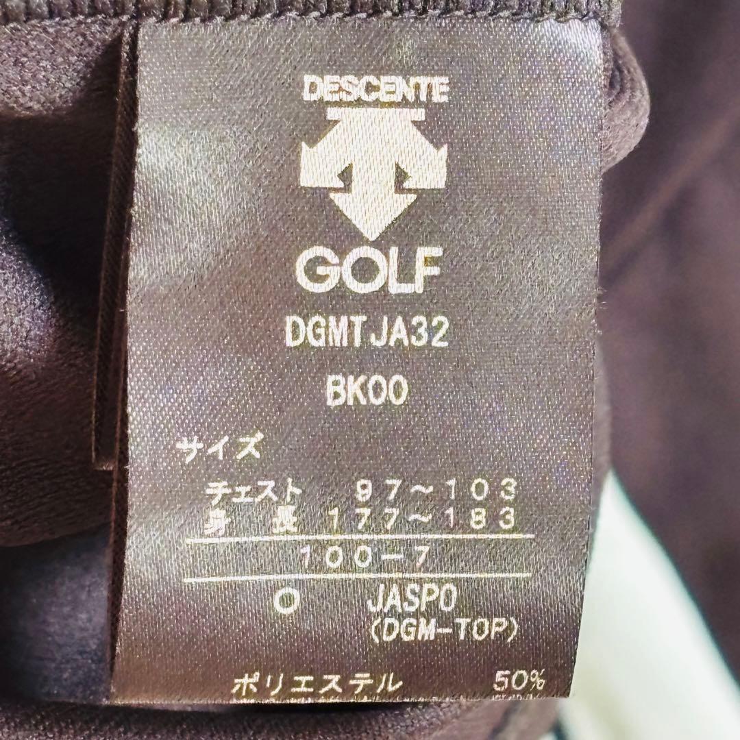 デサント　DESCENTE GOLF モックネック　シャツ　ブラック　 O