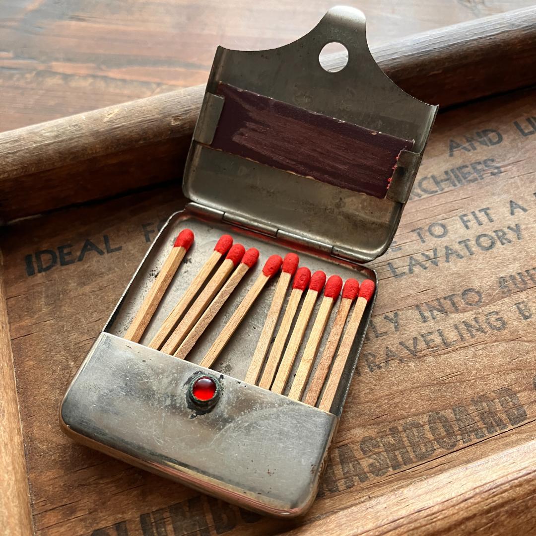 US広告入マッチケース／Early 1900s／antique／ノベルティ