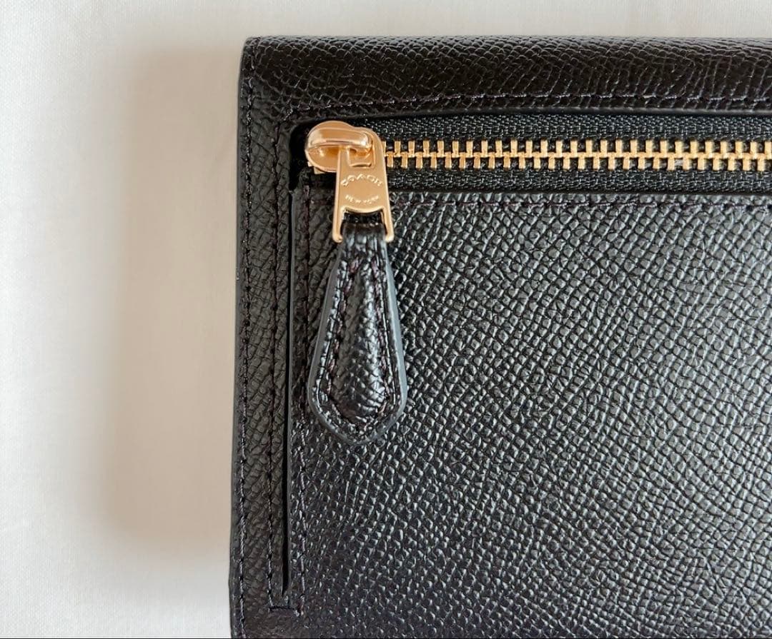 COACH コーチ　ブラック ミニ財布　折り財布