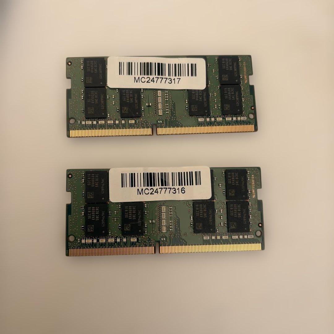 Samsung 16GB DDR4-2400 メモリ SO-DIMM 2枚