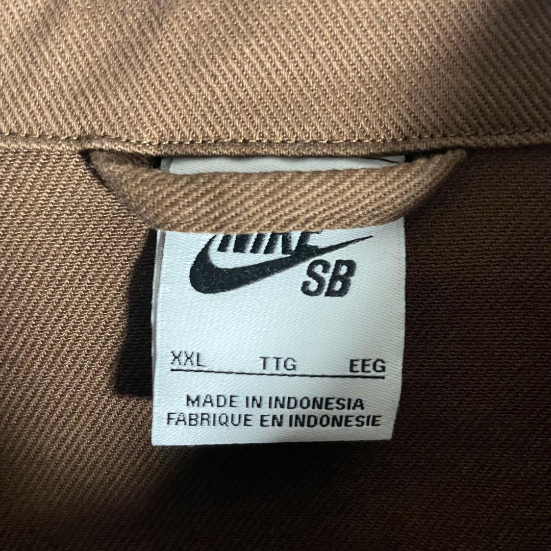 【希少•2XL】NIKE SB fullzip work jacket 茶 刺繍