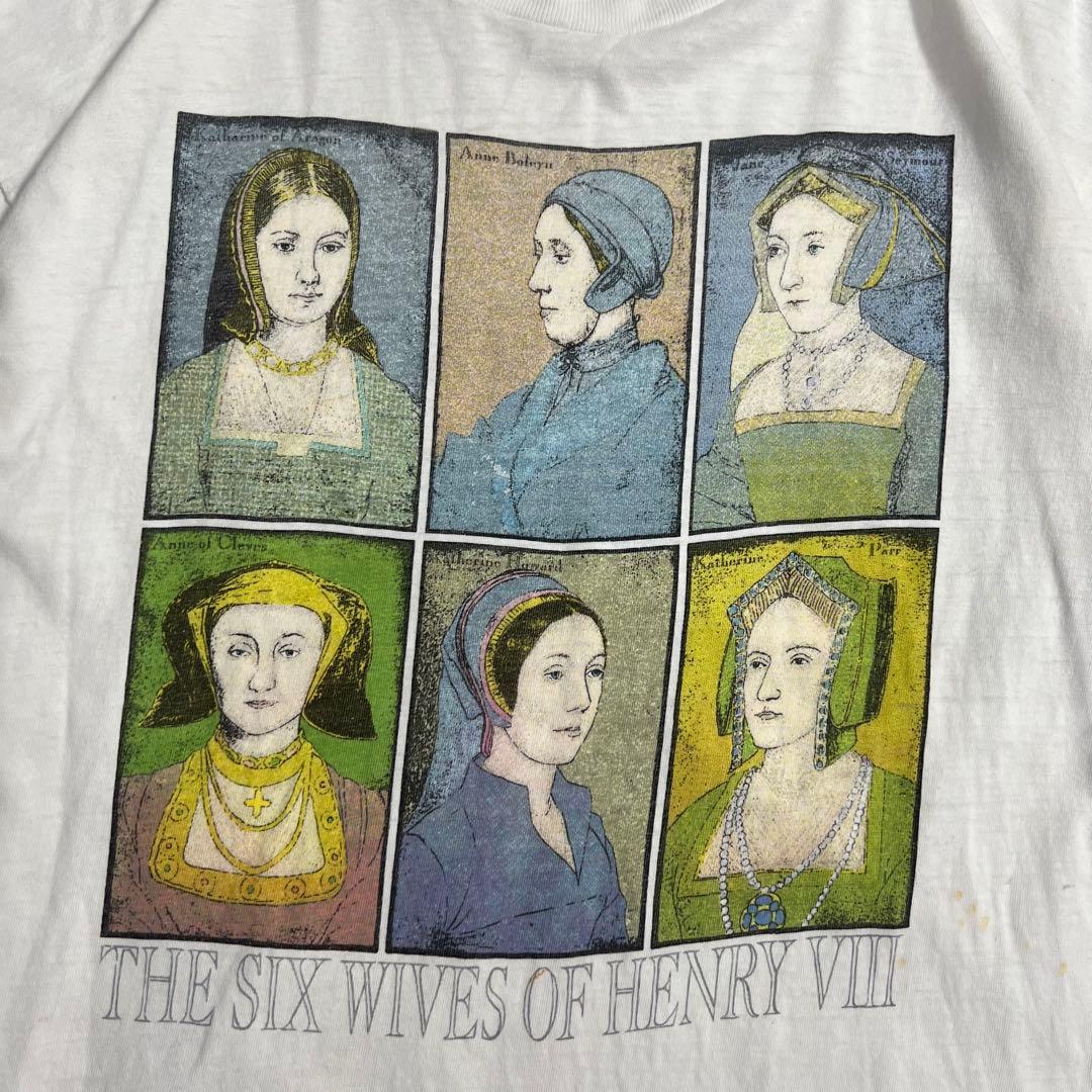 80s \"Hans Holbein\" Tee アート　Tシャツ　ホワイト　XL