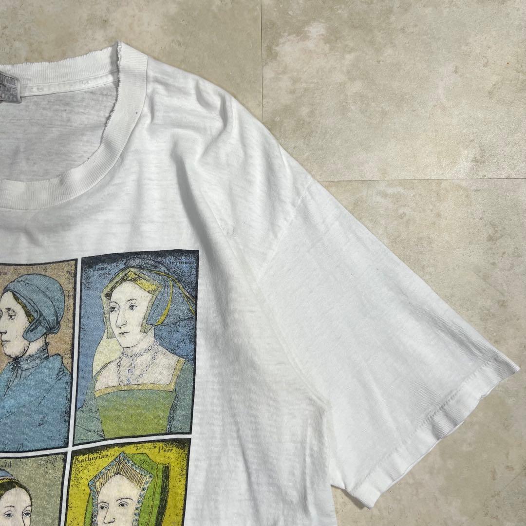 80s \"Hans Holbein\" Tee アート　Tシャツ　ホワイト　XL