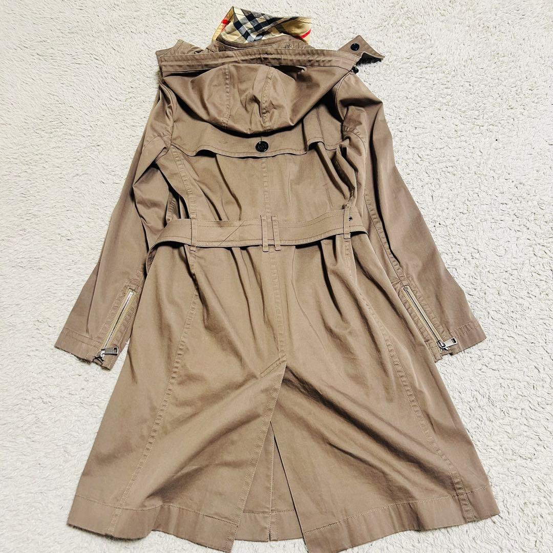 BURBERRY LONDON トレンチコート カーキ フード付 40 Lサイズ