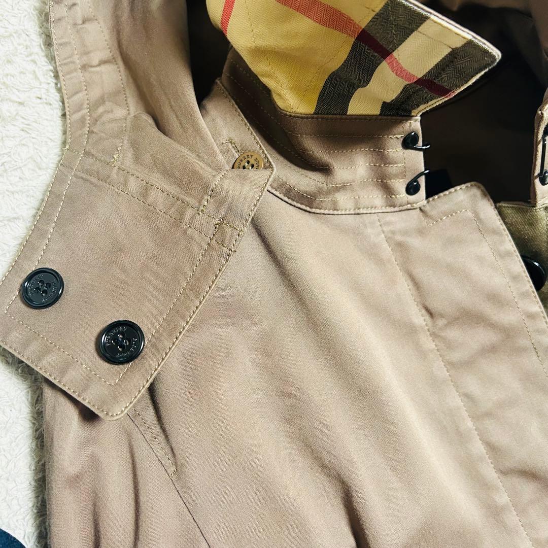 BURBERRY LONDON トレンチコート カーキ フード付 40 Lサイズ