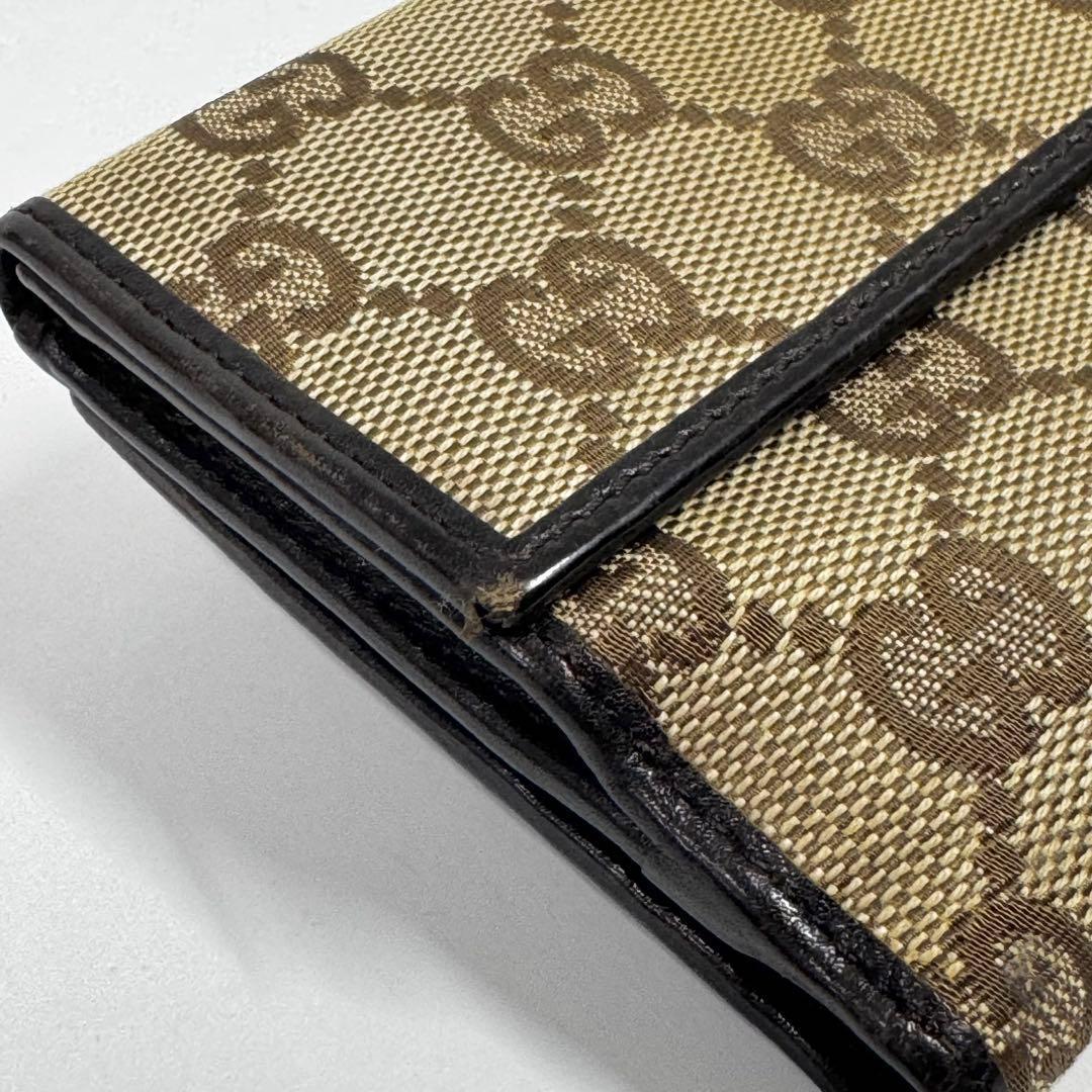GUCCI グッチ GGキャンバス Wホック ホースビット 二つ折り財布