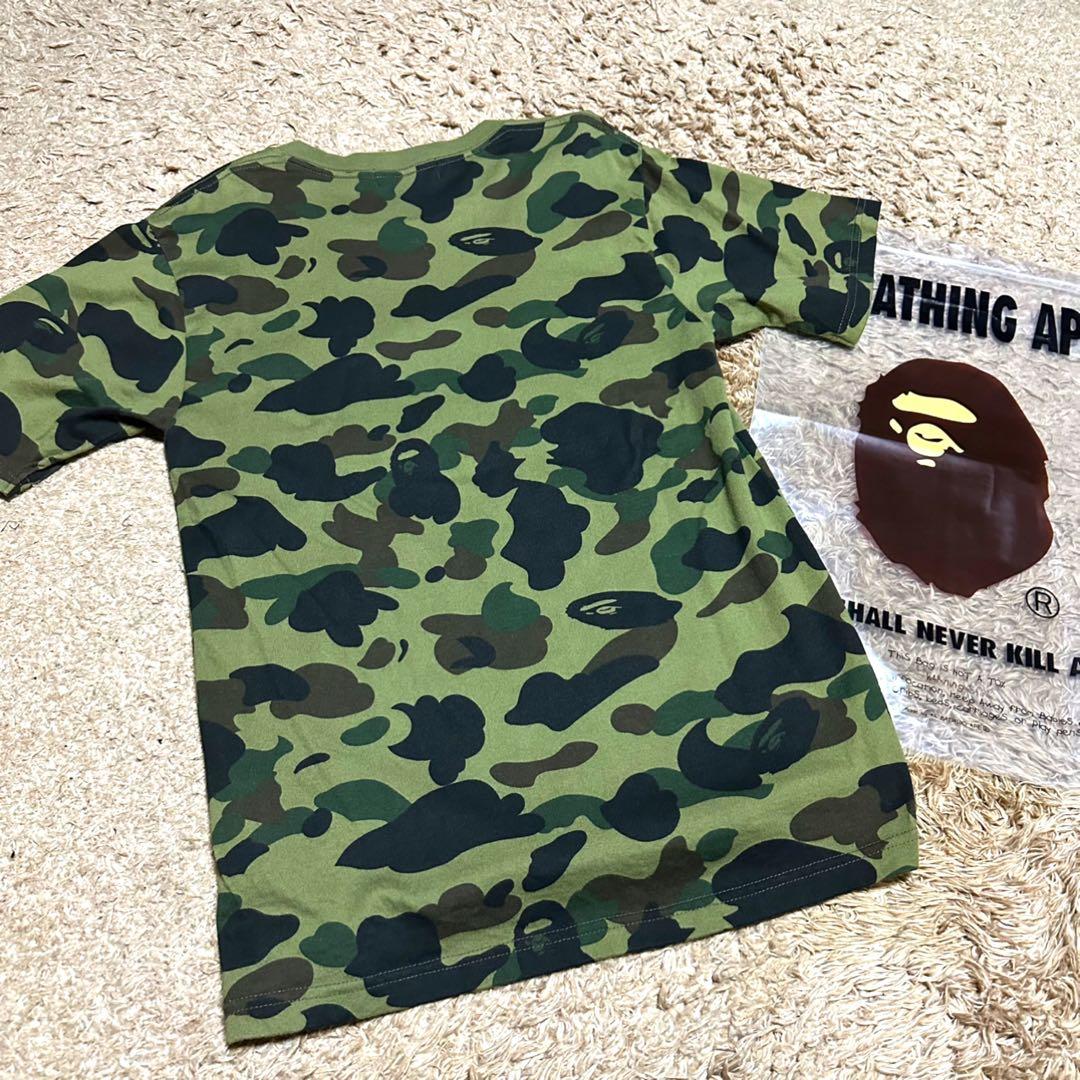 美品　A BATHING APE 1ST CAMO COLLEGE TEE
