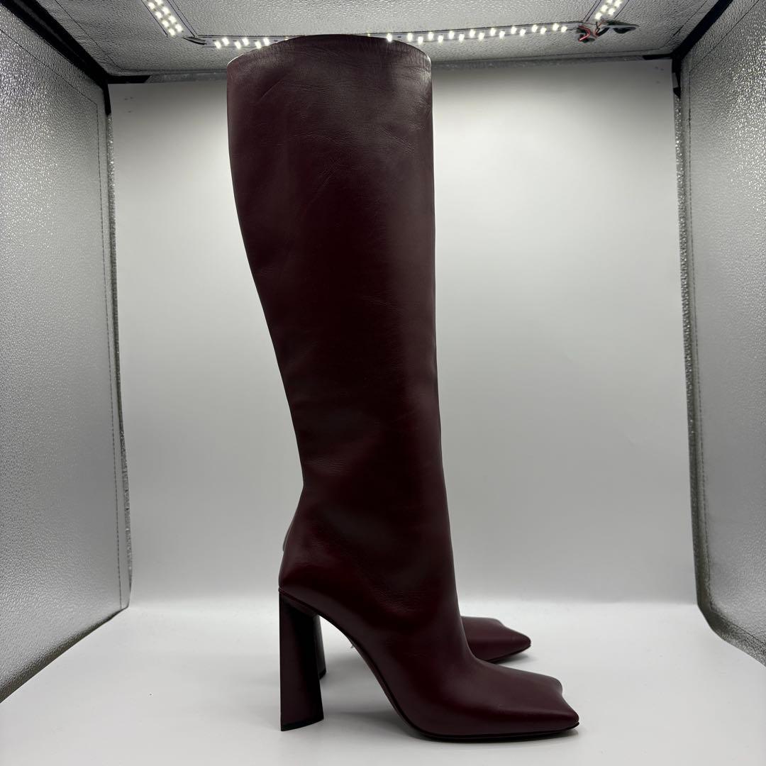 BALENCIAGA バーガンディ ロングブーツ