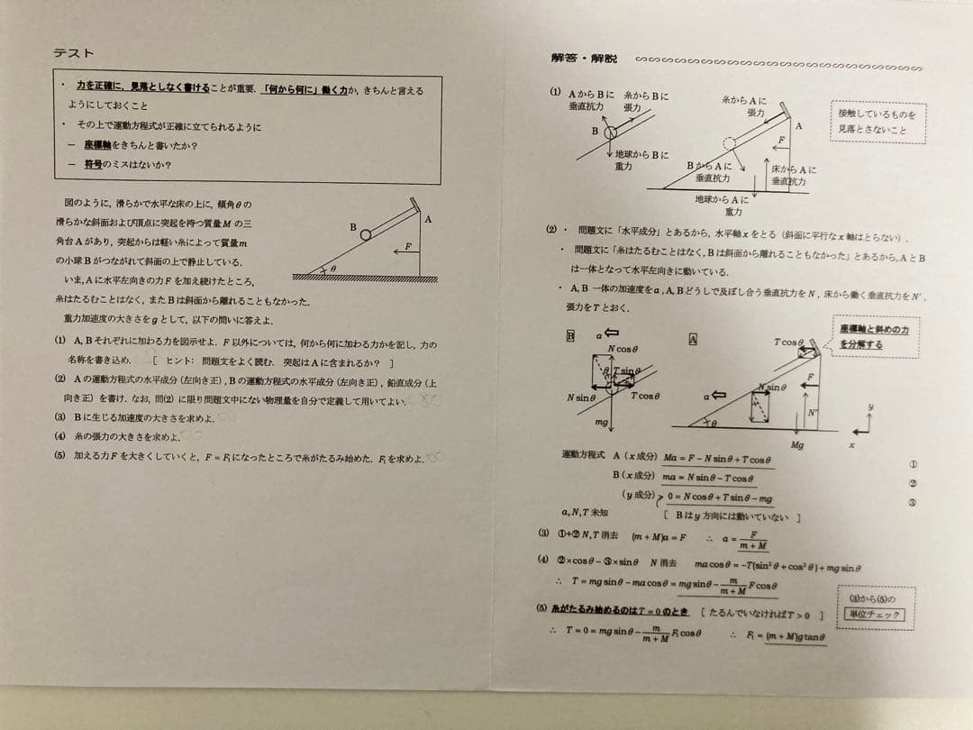 駿台 高3 難関物理 2023 前期/後期 成島 武成先生 板書・プリント付き