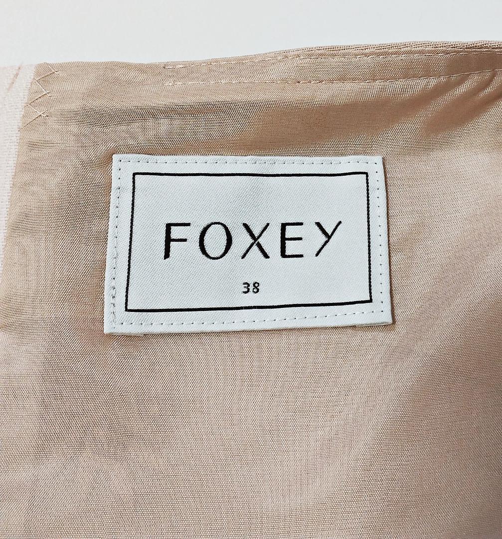 定価19.5万 極美品 FOXEYフォクシー シルクウールワンピ ピンクベージュ