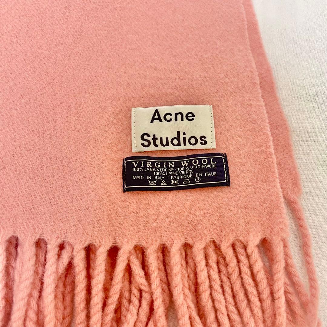 美品　Acne Studios ウール 100% ピンク　ストール　マフラー