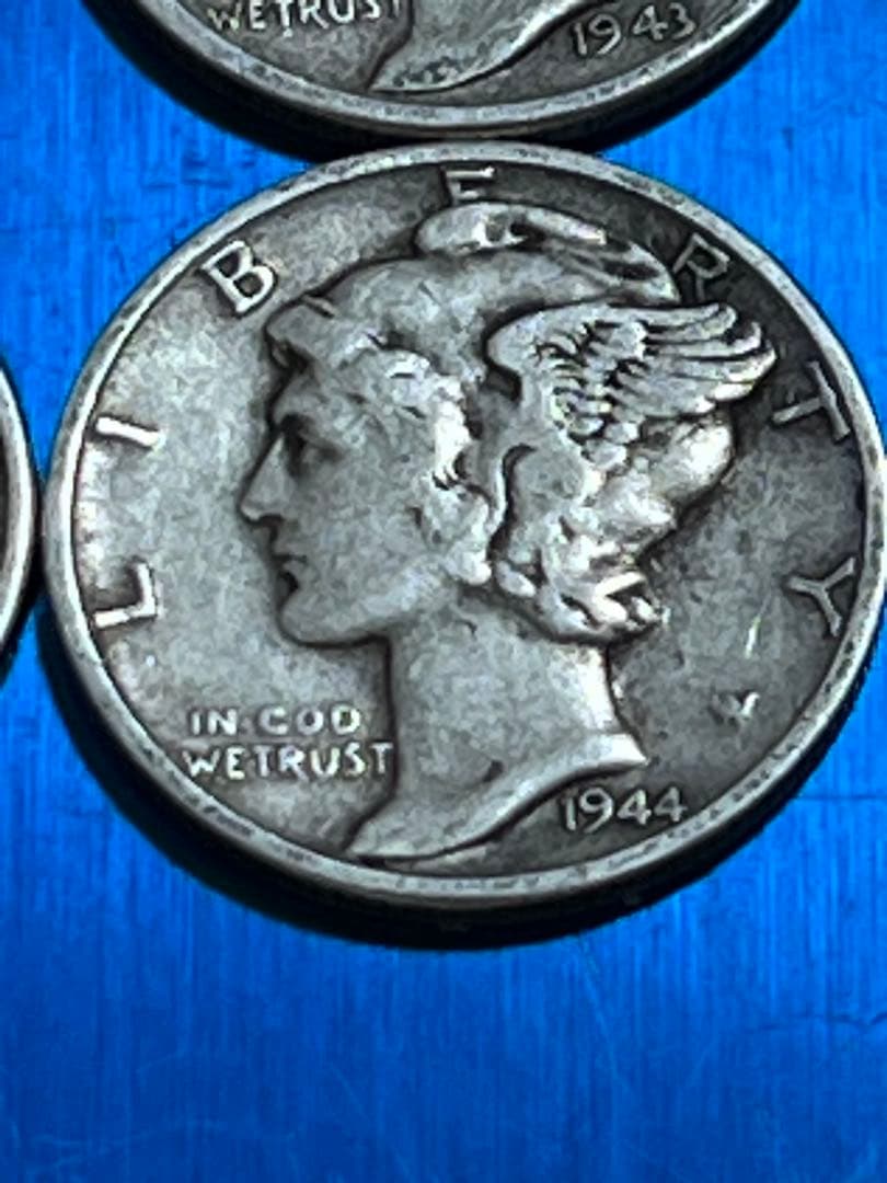 銀貨マーキュリーダイム 4枚セット Mercury dime silver