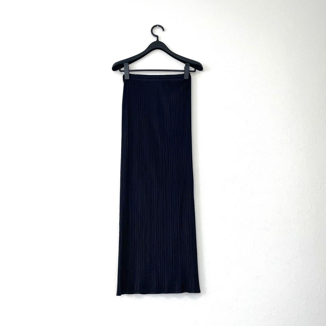 PLEATS PLEASE プリーツプリーズ ロングスカート ブラック 定番
