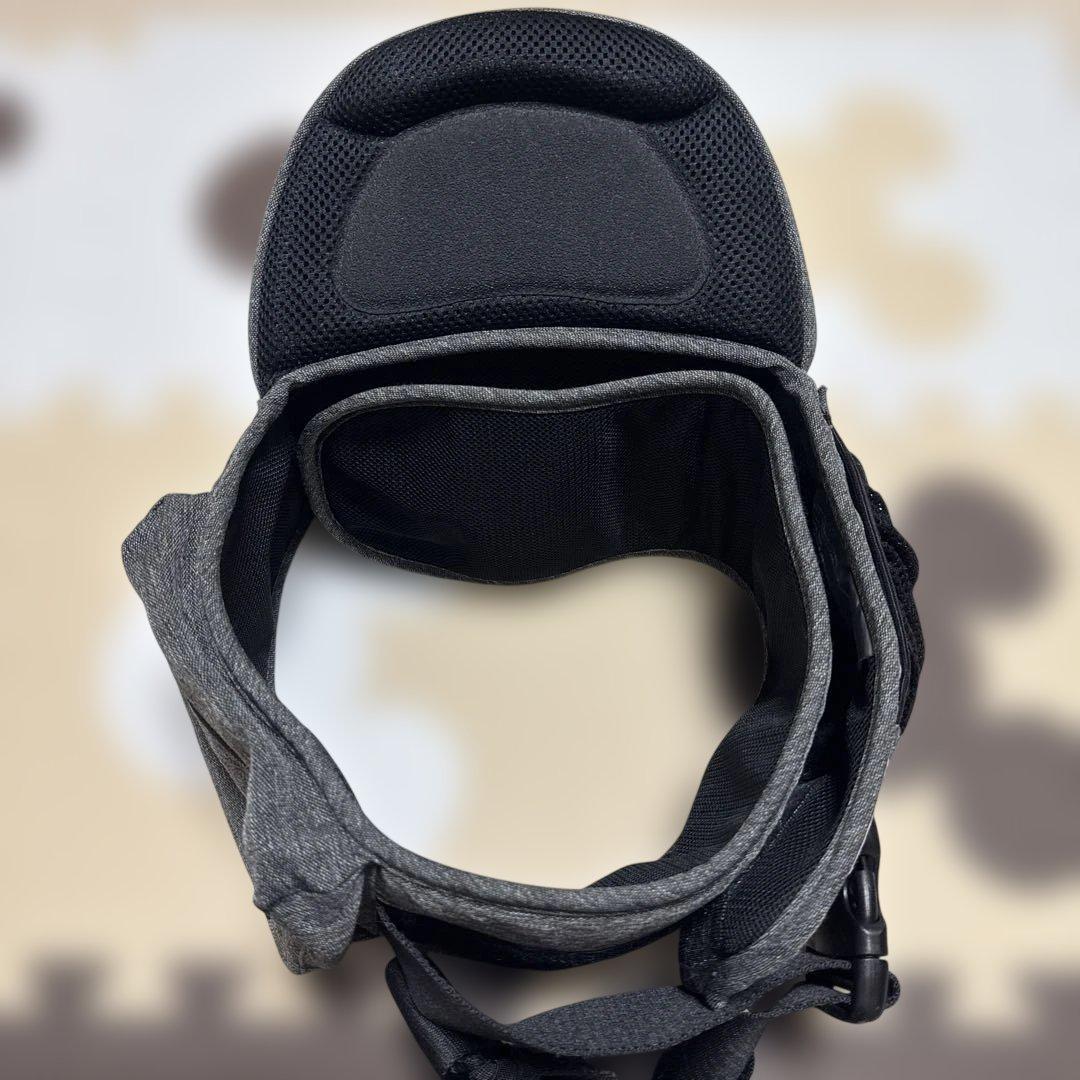 〈美品〉ポルバンアドバンス ヒップシート ブラック×シングルショルダー付き