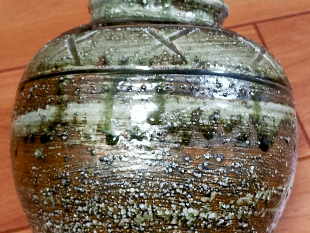 ♥値下げ！信楽　檜垣文　壷　壺　花瓶　花器　骨董　古玩
