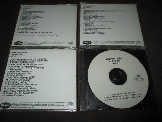 洋楽 warren zevon jackson browne rarities box