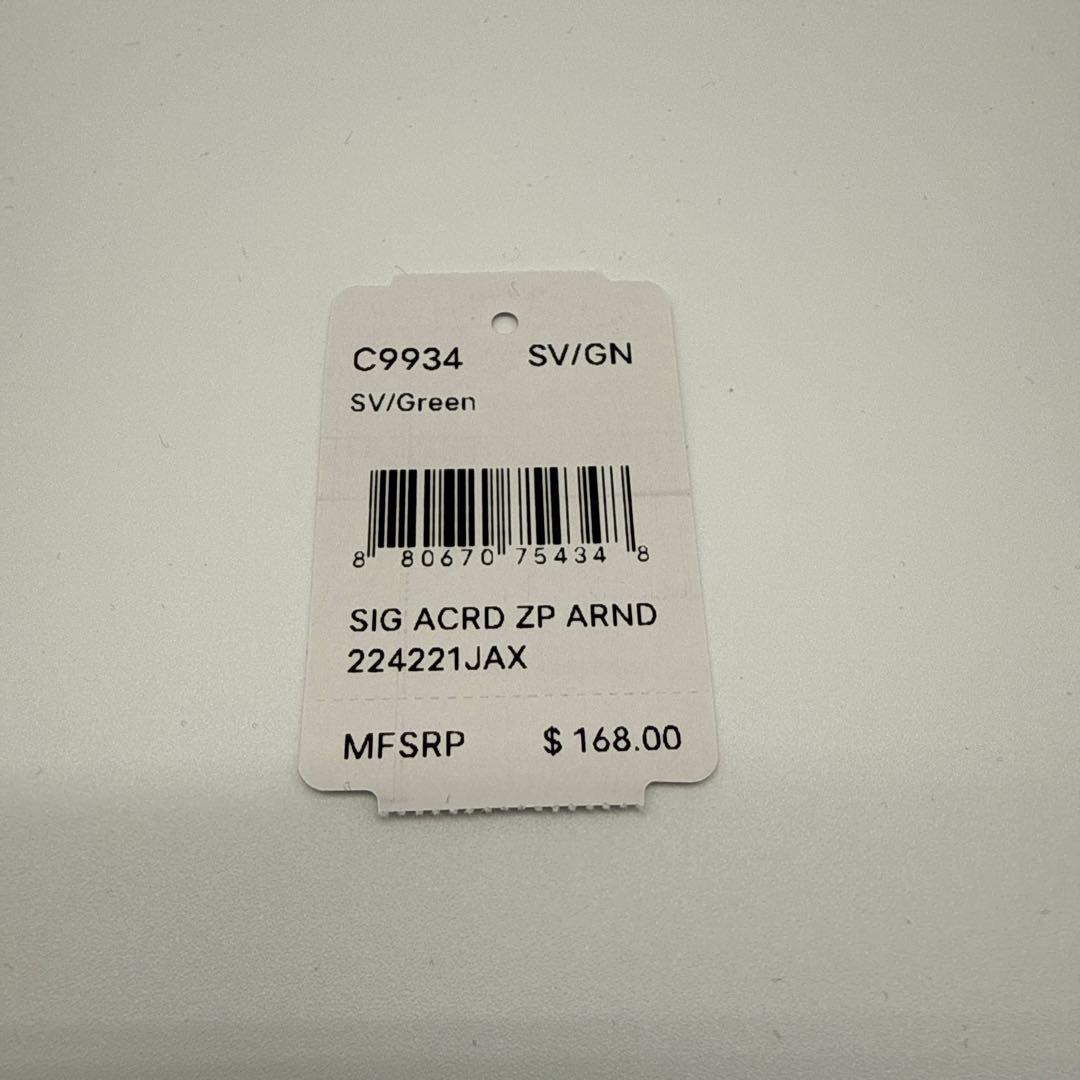 【極美品】COACH コーチ 折り財布 ネオングリーン ヴィンテージローズ 花柄
