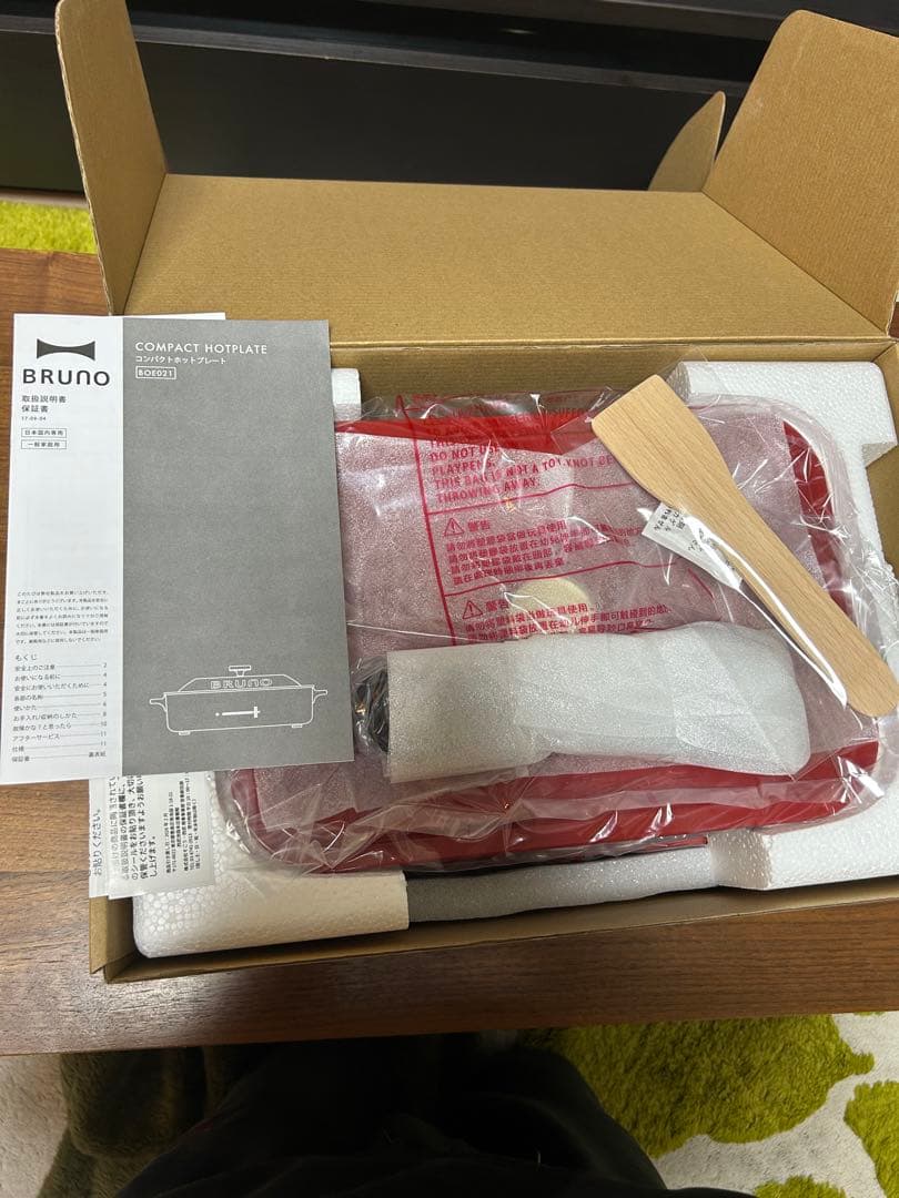 【新品未使用】BRUNO コンパクトホットプレート レッド BOE021-RD