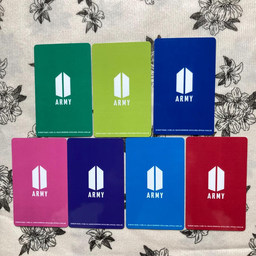 BTS JPFCファンクラブ会報アンケートトレカ7枚
