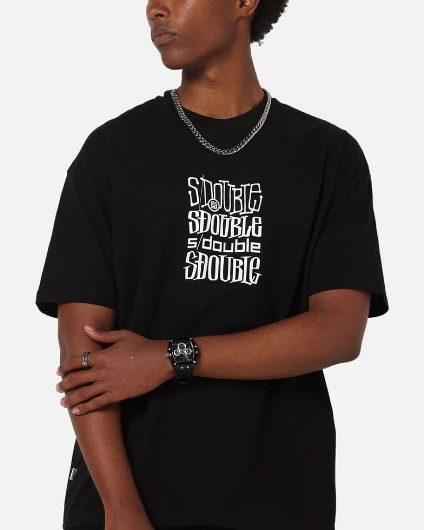 【XL】黒 S/DOUBLE エスダブル 半袖Tシャツ 新品 【国内未発売】
