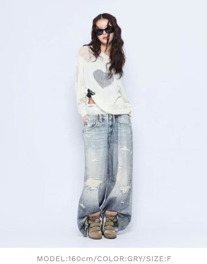 未使用タグ付き【ACLENT】 Printed Sweatpants グレー F