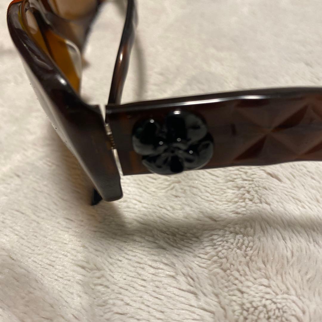 CHANEL ブラウン スクエアフレーム サングラス