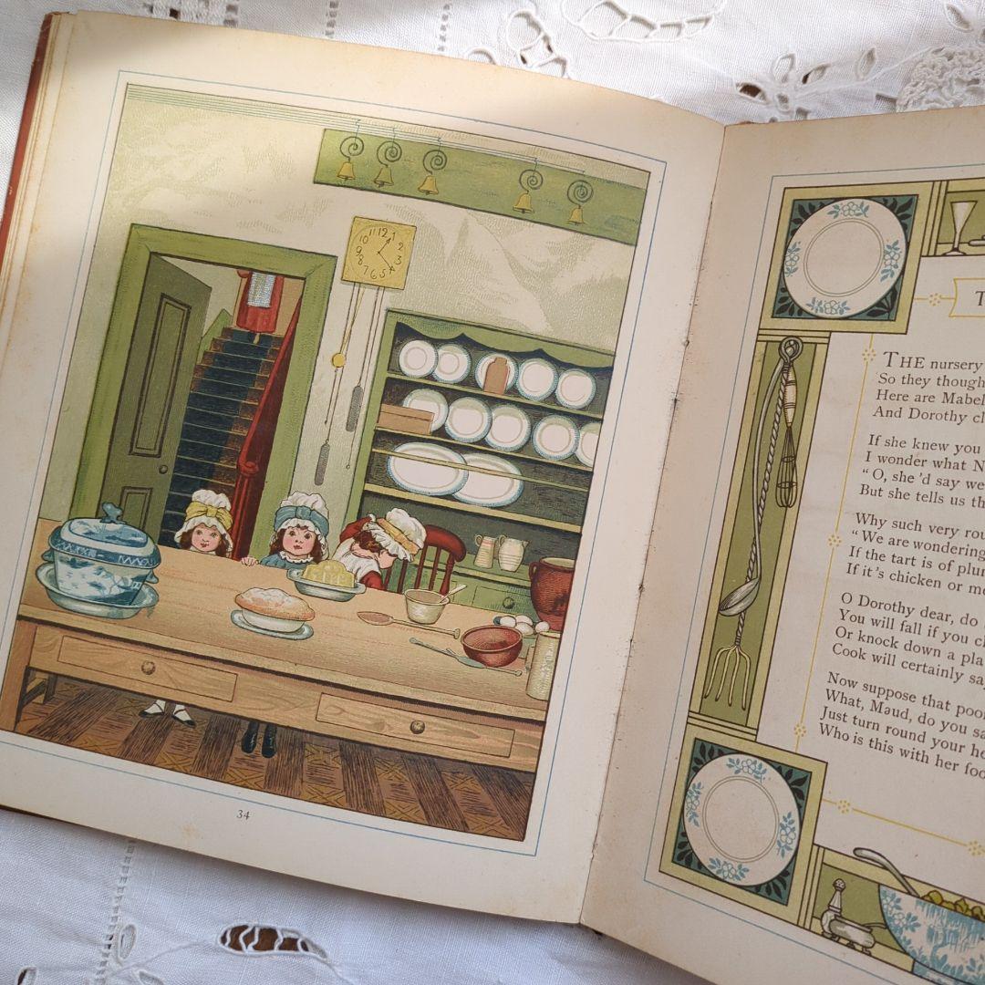 稀少1881年アンティーク絵本 児童書 洋書古書 ヴィクトリアン ヴィンテージ