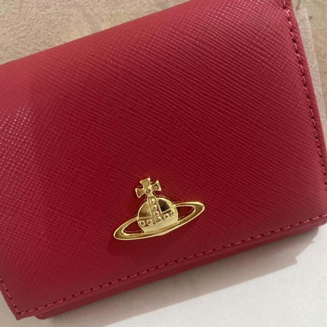 新品未使用 Vivienne Westwood 三つ折り財布　ピンク