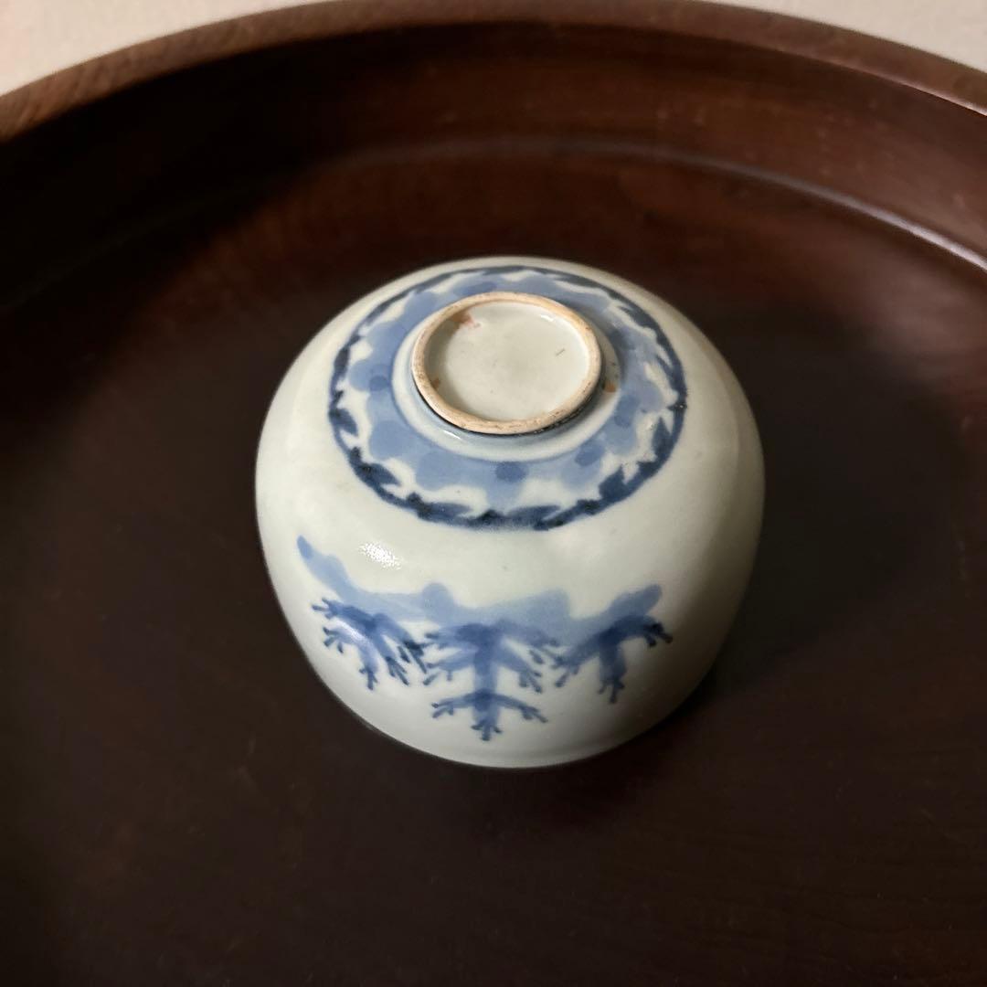 古伊万里染付松文　ころ茶碗　1点　湯呑　江戸時代　アンティーク　白磁　検:李朝