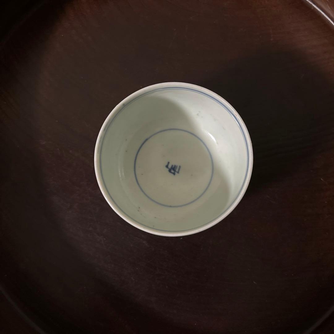 古伊万里染付松文　ころ茶碗　1点　湯呑　江戸時代　アンティーク　白磁　検:李朝