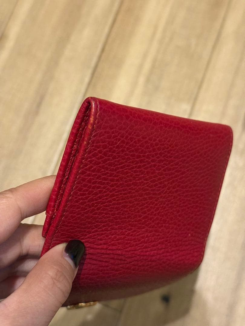 Gucci 赤 レザー 名刺入れ
