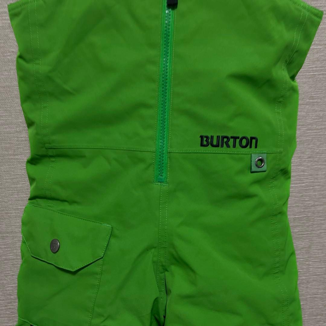 美品 BURTON バートン キッズ スノー ウェア ビブ グリーン 4T