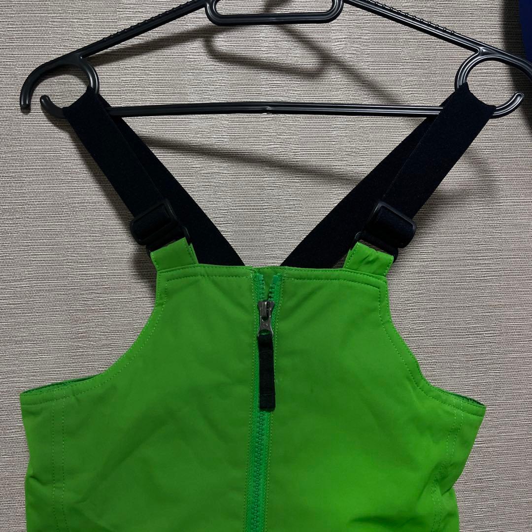美品 BURTON バートン キッズ スノー ウェア ビブ グリーン 4T