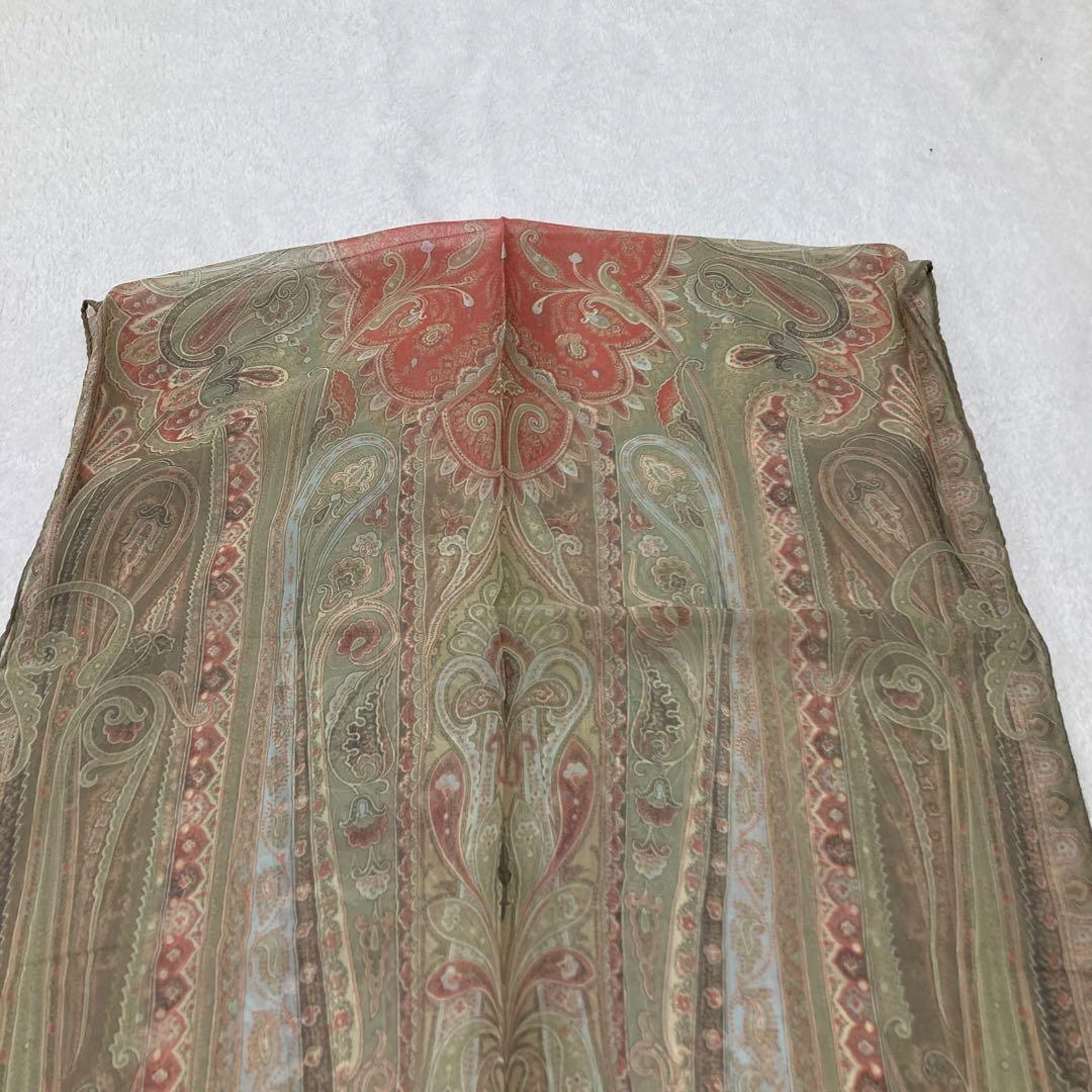 eiko 新品　希少ETROイタリア製　シルク100% 大判ストール