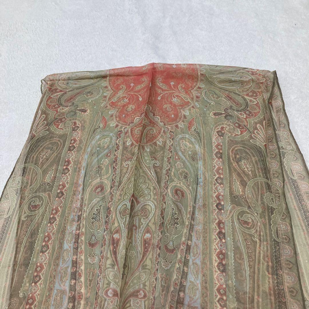 eiko 新品　希少ETROイタリア製　シルク100% 大判ストール