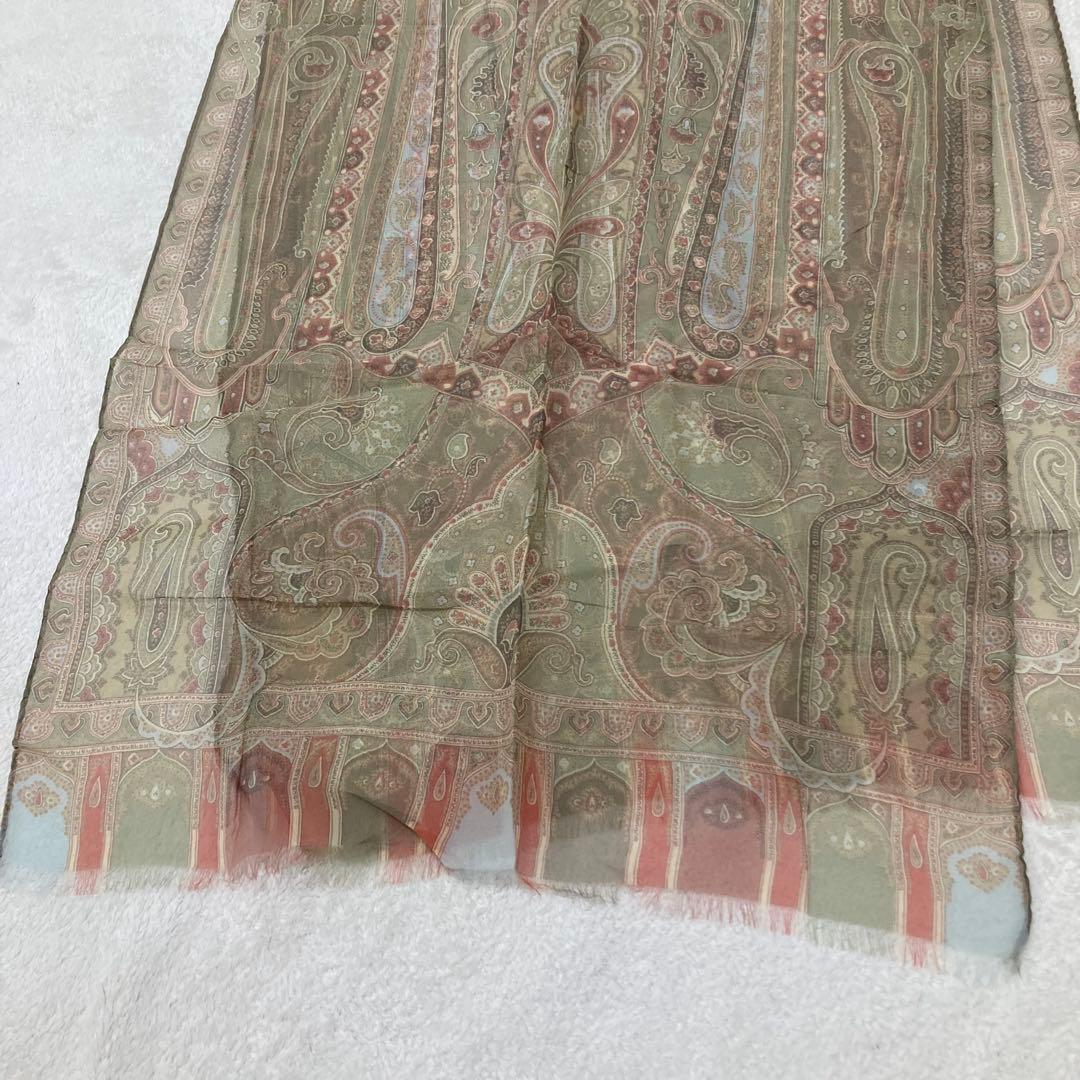 eiko 新品　希少ETROイタリア製　シルク100% 大判ストール