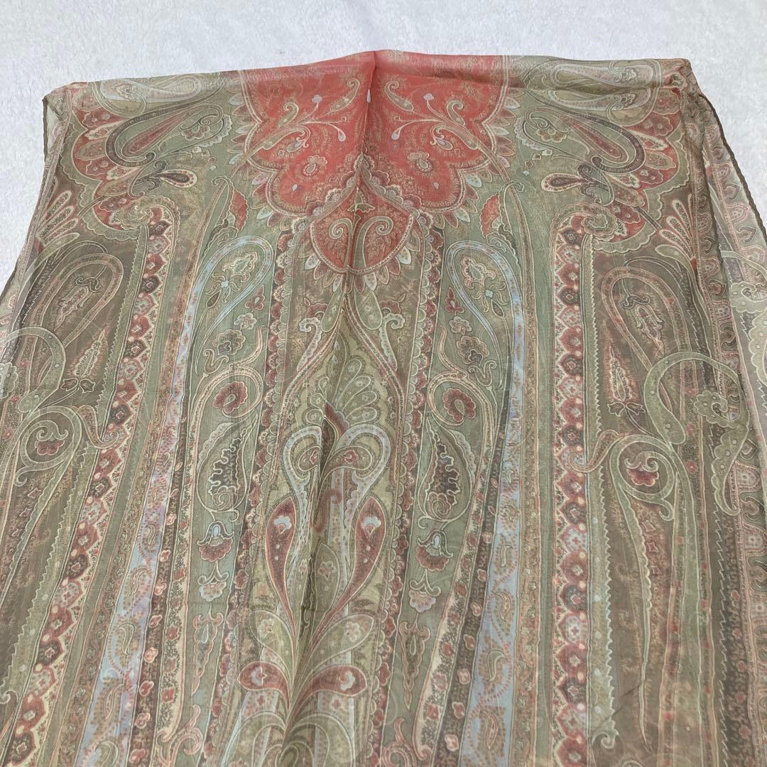 eiko 新品　希少ETROイタリア製　シルク100% 大判ストール