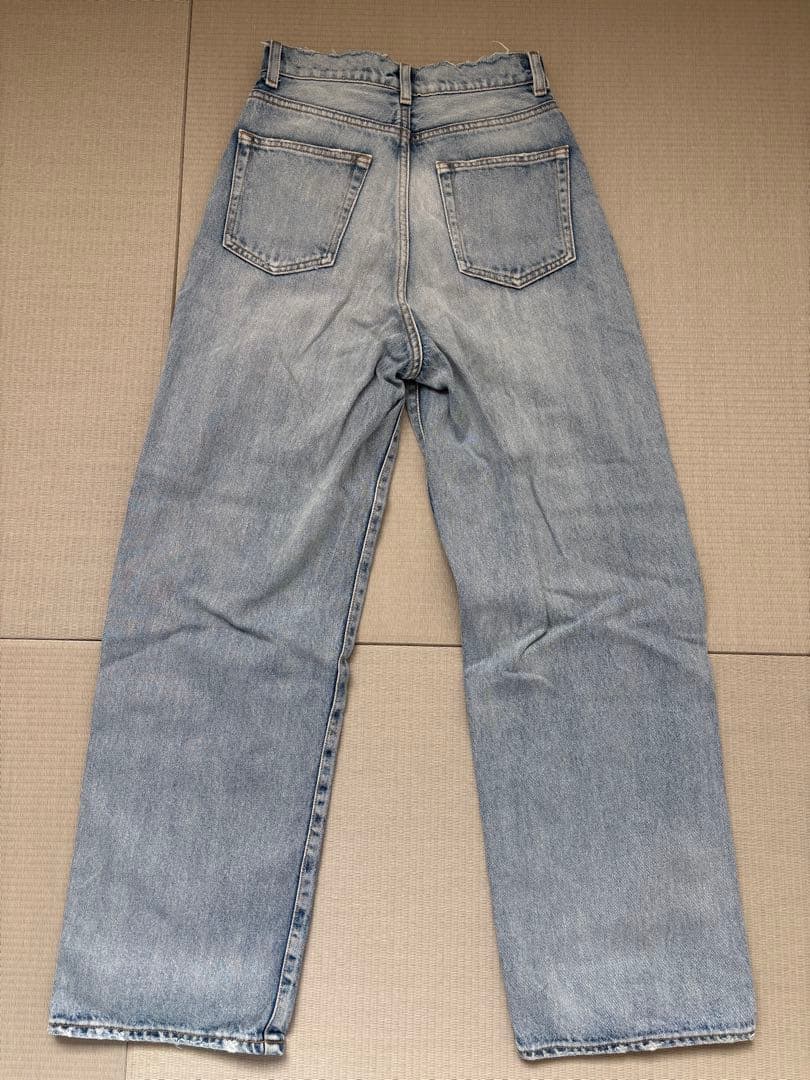 MOUSSY HW DAMAGE LOOSE STRAIGHT/デニムパンツ26